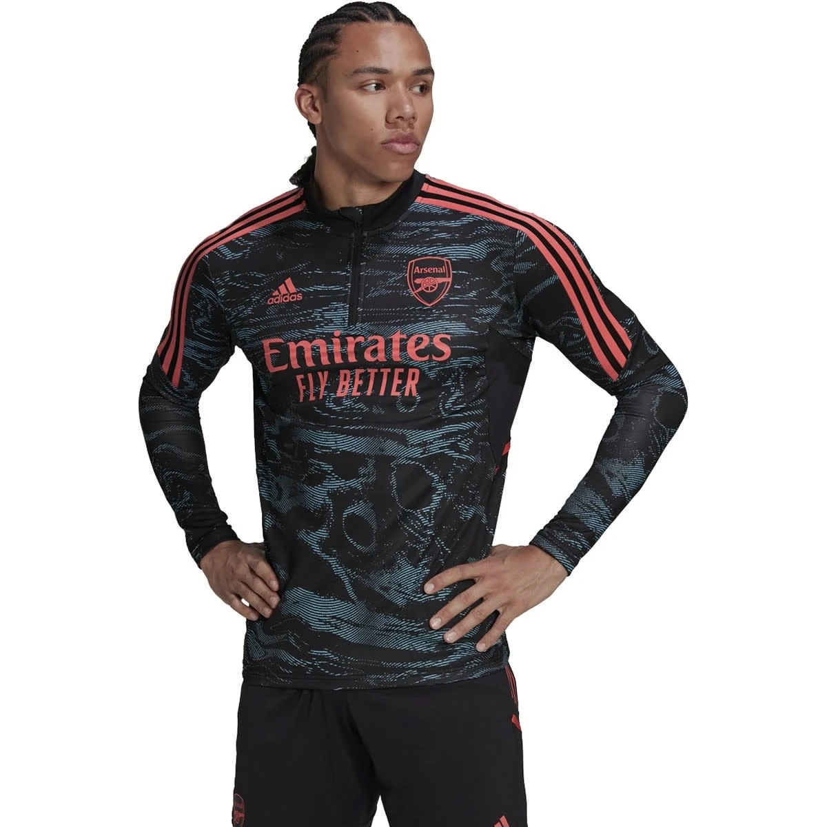 Adidas Arsenal 22/23 Condivo 22 Training Top (Black/Pink) 5 Adidas Arsenal 22/23 Condivo 22 Training Top (Black/Pink) - Image 3