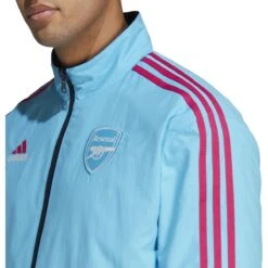 Adidas Arsenal 22/23 Reversible Anthem Jacket (Navy/Sky) -Sports-Football Apparel adidas arsenal 22 23 reversible anthem jacket navy 4