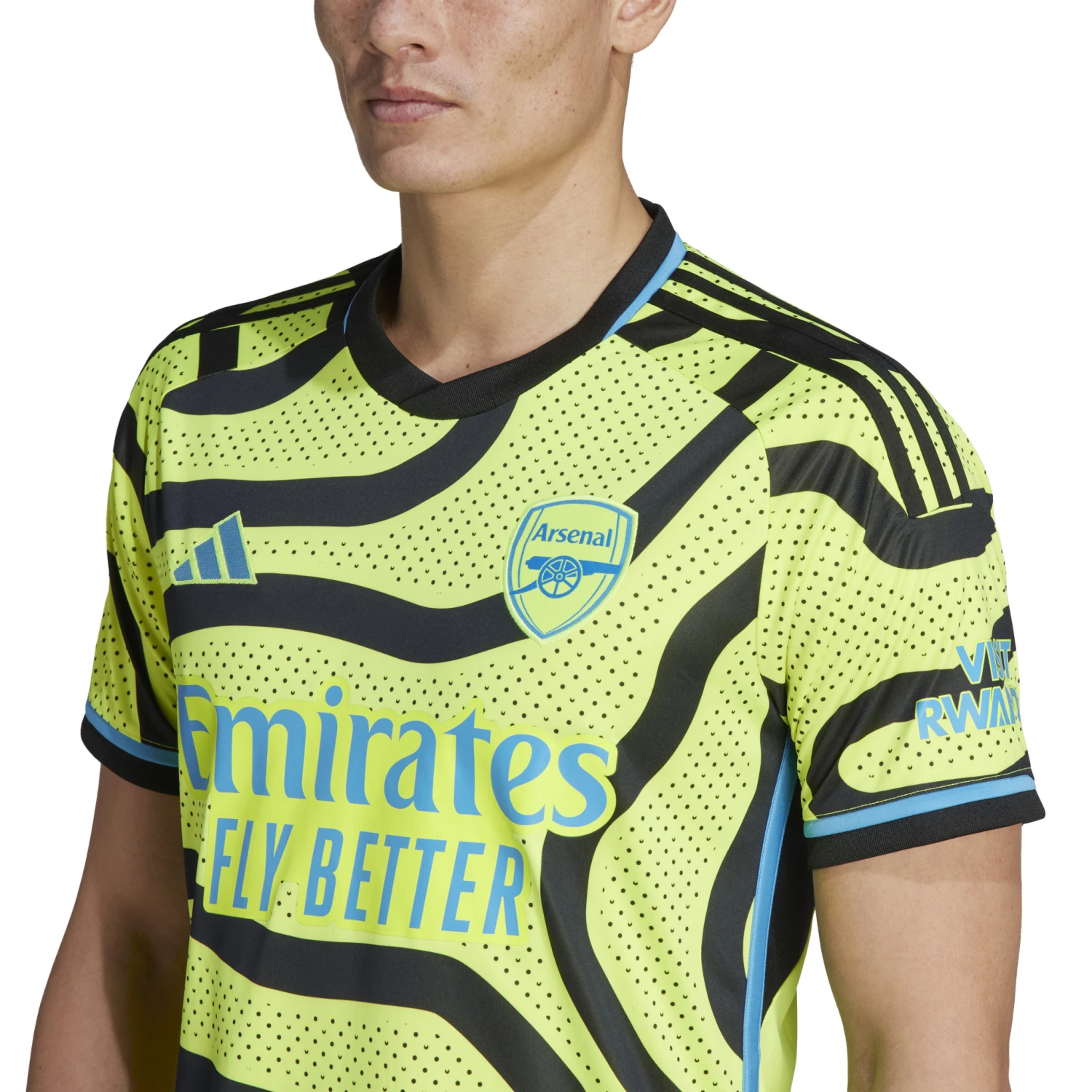 Adidas Arsenal 23/24 Away Jersey (Volt/Black) 8 Adidas Arsenal 23/24 Away Jersey (Volt/Black) - Image 6