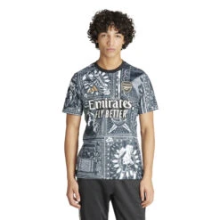 Adidas Arsenal 23/24 Ian Wright Prematch Jersey (Black/White) -Sports-Football Apparel adidas arsenal 23 24 ian wright prematch jersey bl 2