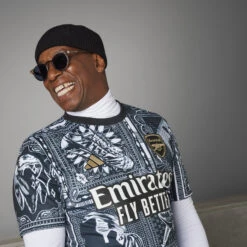 Adidas Arsenal 23/24 Ian Wright Prematch Jersey (Black/White) -Sports-Football Apparel adidas arsenal 23 24 ian wright prematch jersey bl 8