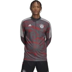 Adidas Bayern 22/23 Condivo 22 Training Top (Gray/Red) -Sports-Football Apparel adidas bayern 22 23 condivo 22 training top gray r 2