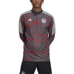 Adidas Bayern 22/23 Condivo 22 Training Top (Gray/Red) -Sports-Football Apparel adidas bayern 22 23 condivo 22 training top gray r 5