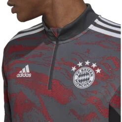 Adidas Bayern 22/23 Condivo 22 Training Top (Gray/Red) -Sports-Football Apparel adidas bayern 22 23 condivo 22 training top gray r 8
