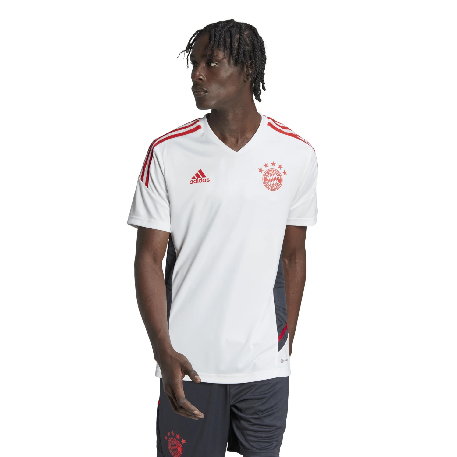 Adidas Bayern 22/23 Condivo Training Jersey (White/Red) 5 Adidas Bayern 22/23 Condivo Training Jersey (White/Red) - Image 3