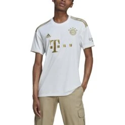 Adidas Bayern Munich 22/23 Away Jersey (White/Gold) -Sports-Football Apparel adidas bayern munich 22 23 away jersey white gold 6