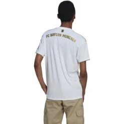 Adidas Bayern Munich 22/23 Away Jersey (White/Gold) -Sports-Football Apparel adidas bayern munich 22 23 away jersey white gold 7