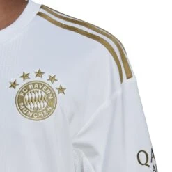 Adidas Bayern Munich 22/23 Away Jersey (White/Gold) -Sports-Football Apparel adidas bayern munich 22 23 away jersey white gold 9