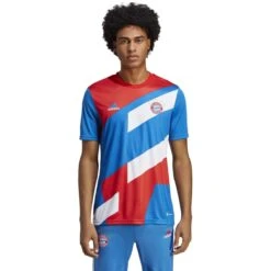 Adidas Bayern Munich 22/23 Prematch Jersey (Red/Blue) -Sports-Football Apparel adidas bayern munich 22 23 prematch jersey red blu 2