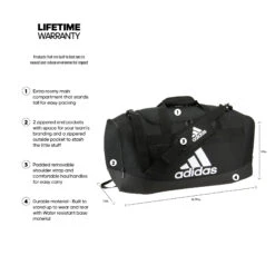 Adidas Defender IV Duffel Bag (Medium) -Sports-Football Apparel adidas defender iv duffel bag medium 2