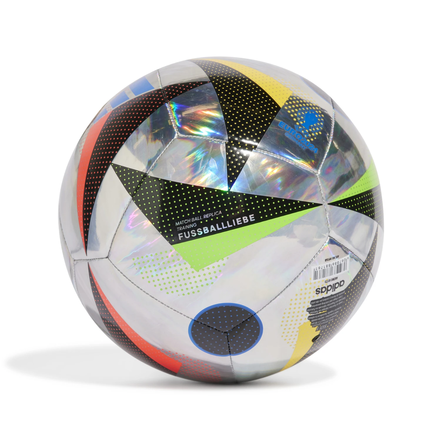 Adidas Euro 2024 Training Foil Ball (Silver/Multi) 4 Adidas Euro 2024 Training Foil Ball (Silver/Multi) - Image 2