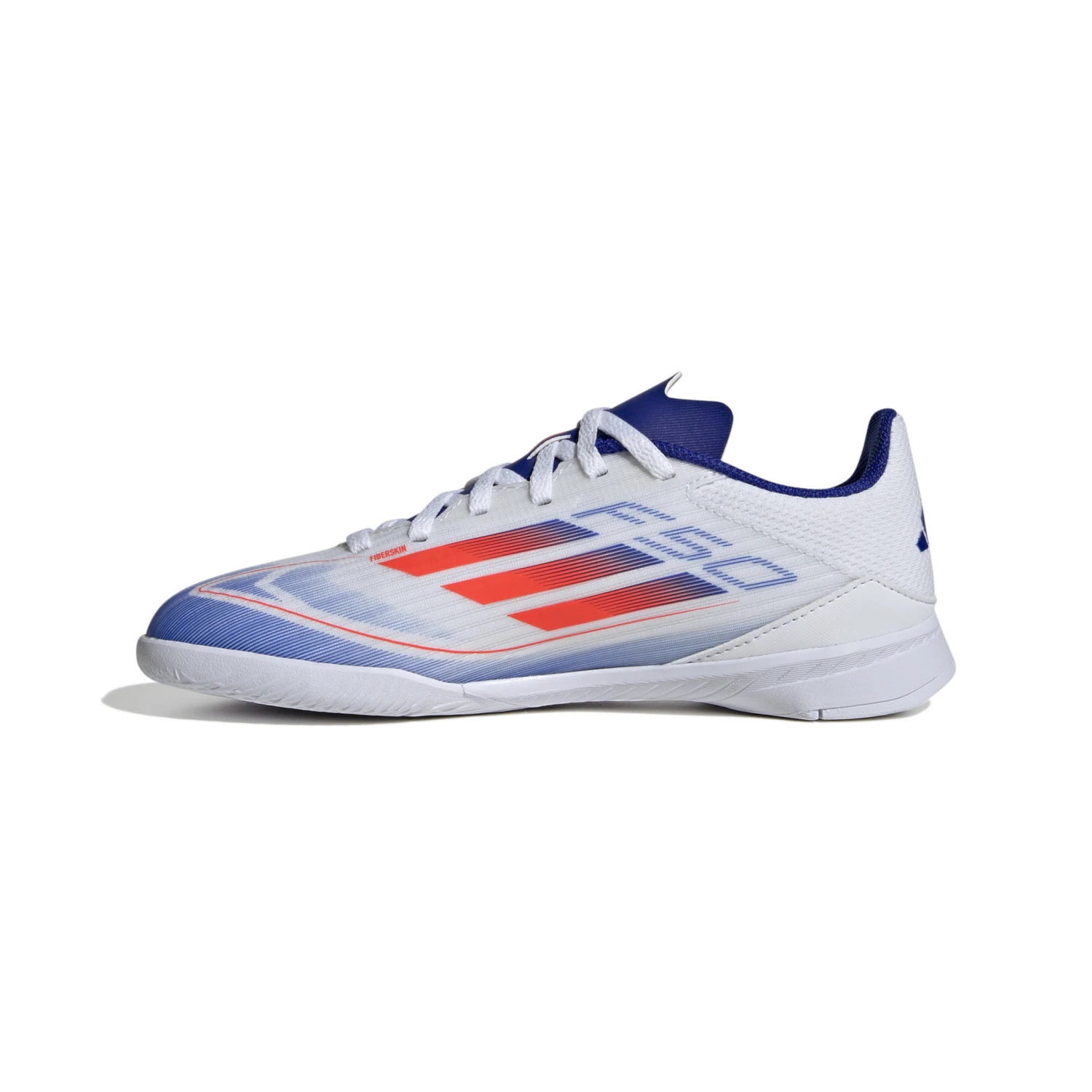 Adidas F50 League Indoor Jr (White/Orange/Blue) 6 Adidas F50 League Indoor Jr (White/Orange/Blue) - Image 4