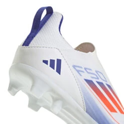 Adidas F50 League Laceless FG Jr (White/Orange/Blue) -Sports-Football Apparel adidas f50 league laceless fg jr white orange blue 7
