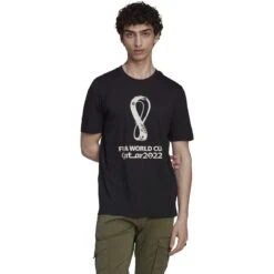 Adidas FIFA World Cup 2022 Graphic Tee (Black) -Sports-Football Apparel adidas fifa world cup 2022 graphic tee black 3