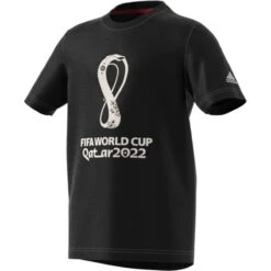Adidas FIFA World Cup 2022 Graphic Tee Youth (Black) -Sports-Football Apparel adidas fifa world cup 2022 graphic tee youth black 1