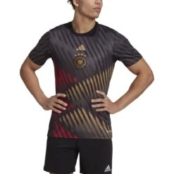 Adidas Germany 2022 Prematch Jersey (Black/Gray) -Sports-Football Apparel adidas germany 2022 prematch jersey black gray 5