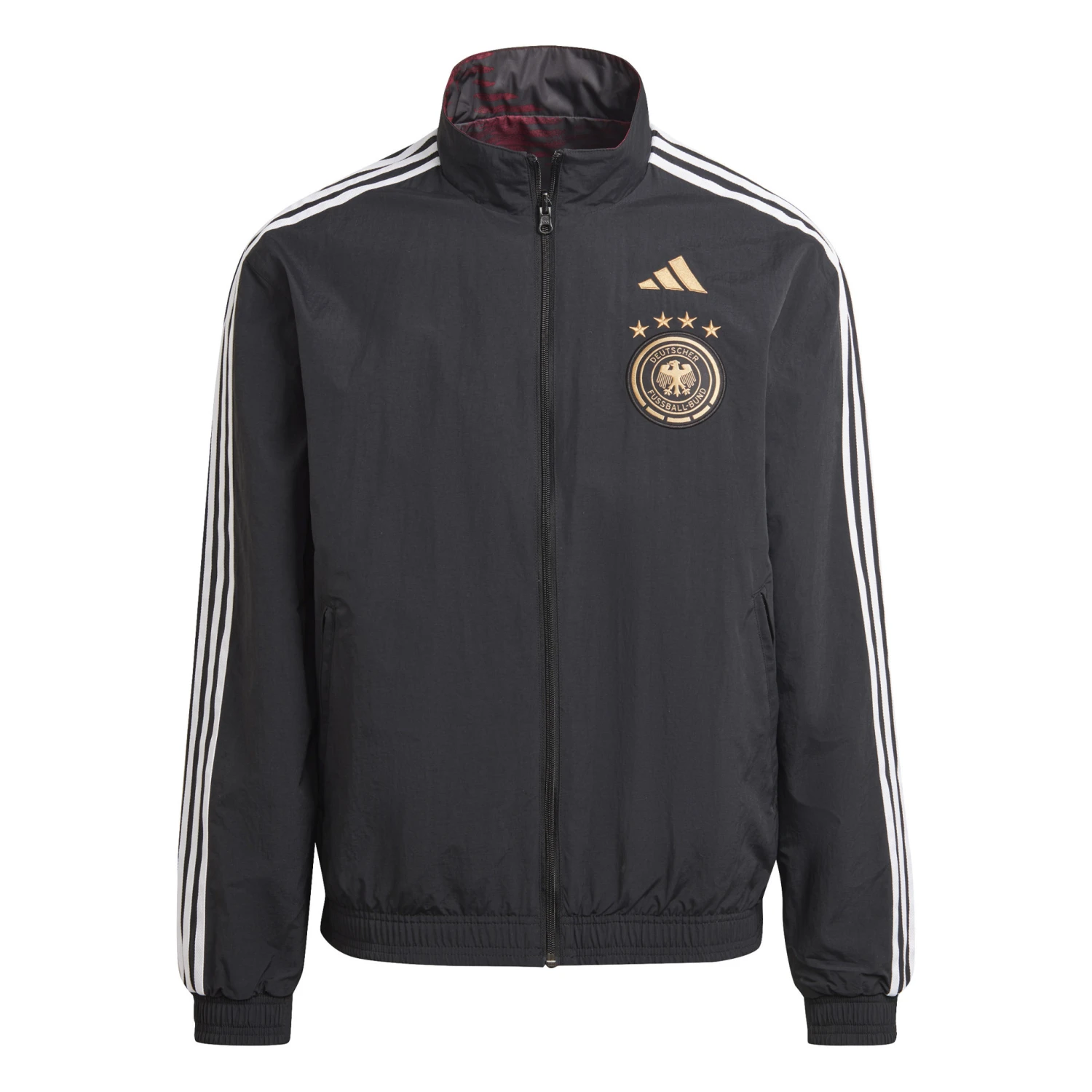 Adidas Germany 2022 Reversible Anthem Jacket (Black/White) 5 Adidas Germany 2022 Reversible Anthem Jacket (Black/White) - Image 3