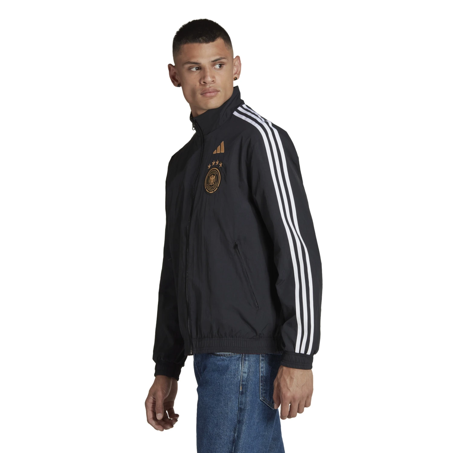 Adidas Germany 2022 Reversible Anthem Jacket (Black/White) 12 Adidas Germany 2022 Reversible Anthem Jacket (Black/White) - Image 10