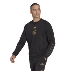Adidas Germany 2022 Tiro Crew Sweatshirt (Black) -Sports-Football Apparel adidas germany 2022 tiro crew sweatshirt black 2