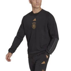 Adidas Germany 2022 Tiro Crew Sweatshirt (Black)