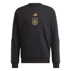 Adidas Germany 2022 Tiro Crew Sweatshirt (Black) -Sports-Football Apparel adidas germany 2022 tiro crew sweatshirt black 4