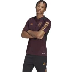 Adidas Germany 2022 Tiro Training Jersey (Maroon) -Sports-Football Apparel adidas germany 2022 tiro training jersey maroon 2