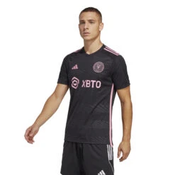 Adidas Inter Miami 2023 Away Jersey (Black/Pink) -Sports-Football Apparel adidas inter miami 2023 away jersey black pink 2