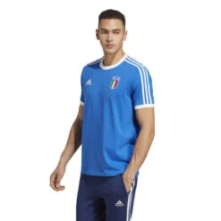 Adidas Italy 2023 DNA 3 Stripe Tee (Blue) 15 Adidas Italy 2023 DNA 3 Stripe Tee (Blue) -Sports-Football Apparel adidas italy 2023 dna 3 stripe tee blue 1