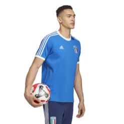 Adidas Italy 2023 DNA 3 Stripe Tee (Blue) 17 Adidas Italy 2023 DNA 3 Stripe Tee (Blue) -Sports-Football Apparel adidas italy 2023 dna 3 stripe tee blue 3