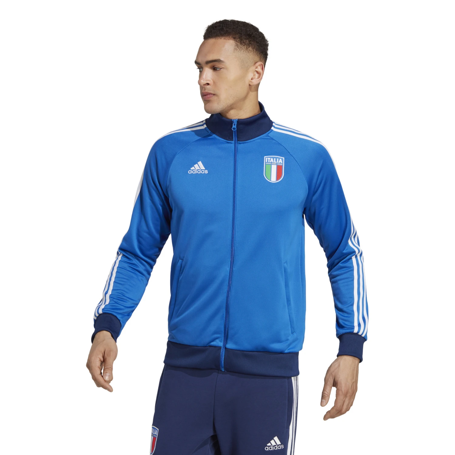 Adidas Italy 2023 DNA Track Jacket (Blue) 4 Adidas Italy 2023 DNA Track Jacket (Blue) - Image 2