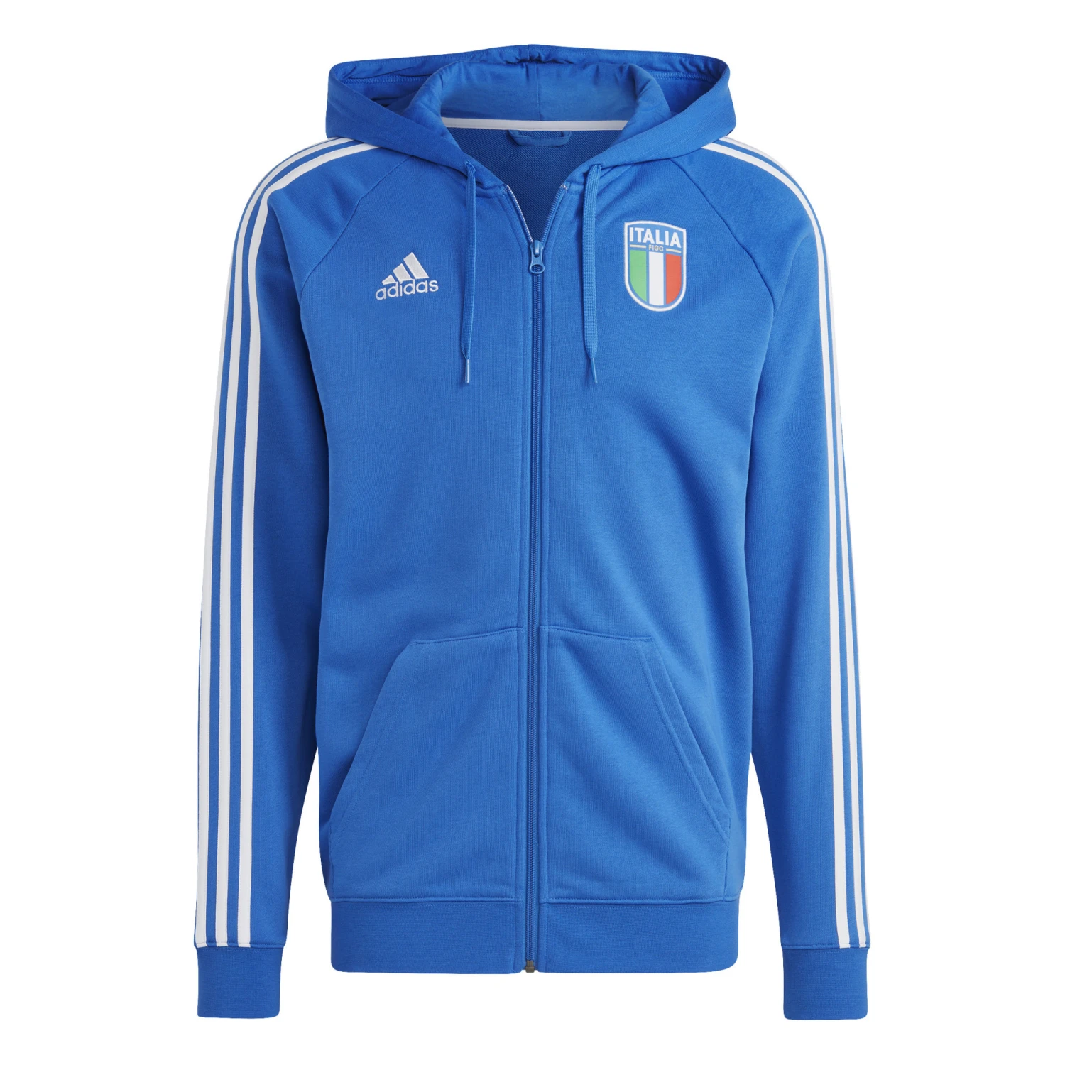 Adidas Italy 2023 Full-Zip Hoodie (Blue) 3 Adidas Italy 2023 Full-Zip Hoodie (Blue)