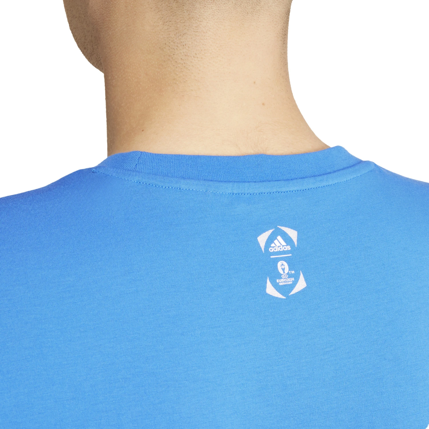 Adidas Italy 2024 T-Shirt (Blue) 7 Adidas Italy 2024 T-Shirt (Blue) - Image 5