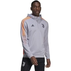 Adidas Juventus 21/22 Tiro 21 Hooded Track Top (Gray/Orange) 16 Adidas Juventus 21/22 Tiro 21 Hooded Track Top (Gray/Orange) -Sports-Football Apparel adidas juventus 21 22 tiro 21 hooded track top gra 2