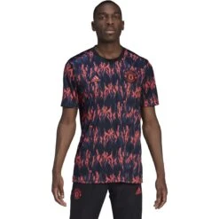 Adidas Manchester United 21/22 Prematch Jersey (Black/Red) -Sports-Football Apparel adidas manchester united 21 22 prematch jersey bla 2