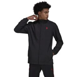 Adidas Manchester United 21/22 Windbreaker (Black) -Sports-Football Apparel adidas manchester united 21 22 windbreaker black 2
