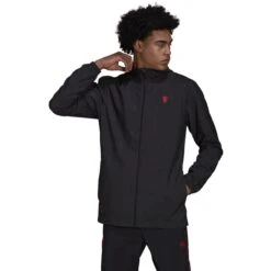 Adidas Manchester United 21/22 Windbreaker (Black) -Sports-Football Apparel adidas manchester united 21 22 windbreaker black 7