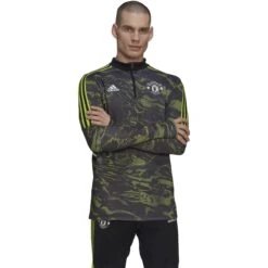 Adidas Manchester United 22/23 Condivo 22 Training Top (Black/Lime) -Sports-Football Apparel adidas manchester united 22 23 condivo 22 training 12