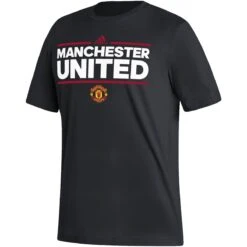 Adidas Manchester United 22/23 Fresh SS Tee (Black) -Sports-Football Apparel adidas manchester united 22 23 fresh ss tee black 2