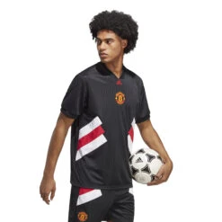 Adidas Manchester United 22/23 Icon Jersey (Black) -Sports-Football Apparel adidas manchester united 22 23 icon jersey black 5