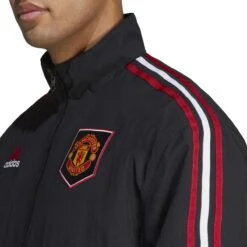 Adidas Manchester United 22/23 Reversible Anthem Jacket (Black/Pink) -Sports-Football Apparel adidas manchester united 22 23 reversible anthem j 5