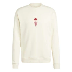 Adidas Manchester United 23/24 Lifestyle Crew Sweatshirt (Cream)