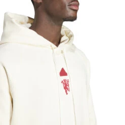 Adidas Manchester United 23/24 Lifestyle Hoodie (Cream) -Sports-Football Apparel adidas manchester united 23 24 lifestyle hoodie cr 4