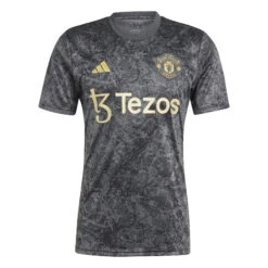 Adidas Manchester United 23/24 Stone Roses Prematch Jersey (Black/Gold)