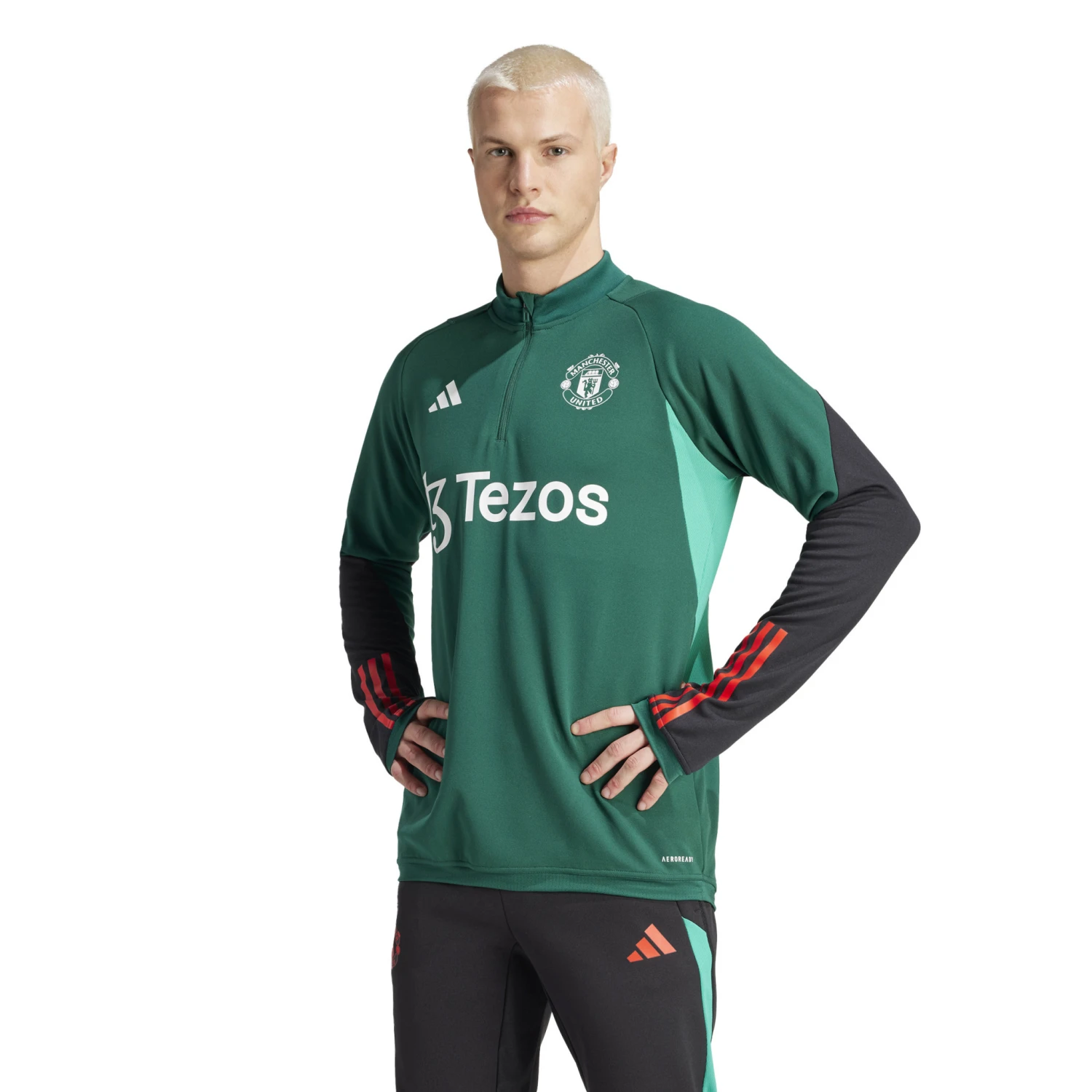 Adidas Manchester United 23/24 Tiro Training Top (Green) 4 Adidas Manchester United 23/24 Tiro Training Top (Green) - Image 2