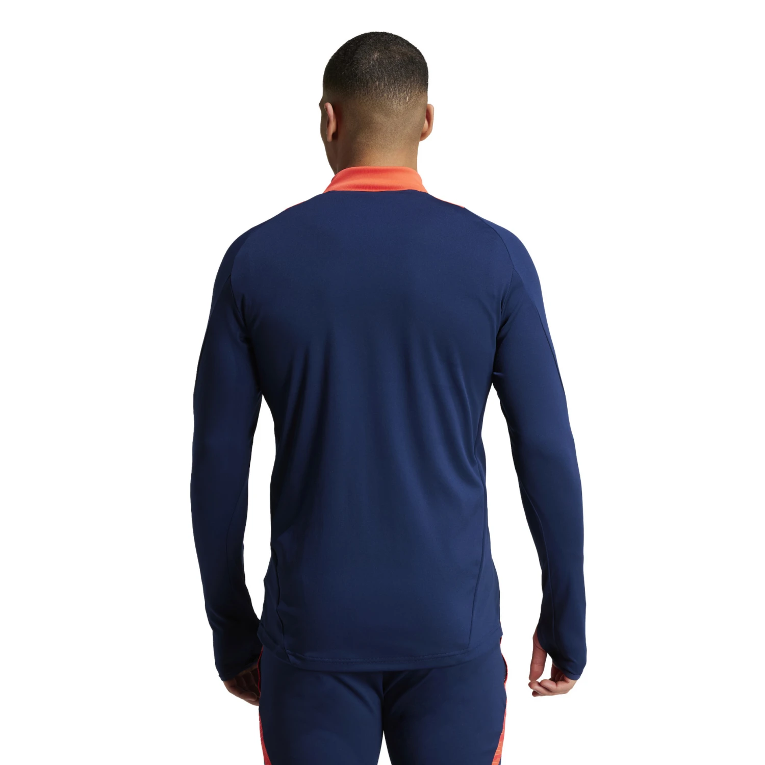 Adidas Manchester United 24/25 1/4 Zip Training Top (Navy/Orange) 5 Adidas Manchester United 24/25 1/4 Zip Training Top (Navy/Orange) - Image 3