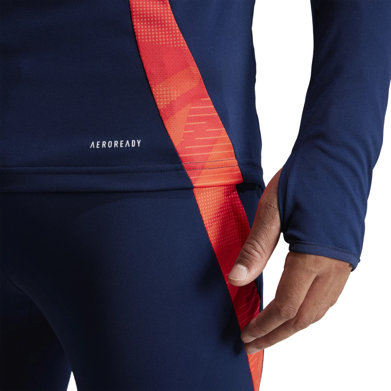 Adidas Manchester United 24/25 1/4 Zip Training Top (Navy/Orange) 7 Adidas Manchester United 24/25 1/4 Zip Training Top (Navy/Orange) - Image 5