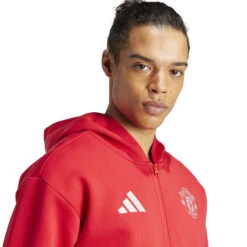 Adidas Manchester United 24/25 Anthem Hooded Jacket (Red) -Sports-Football Apparel adidas manchester united 24 25 anthem hooded jacke 4