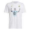 Adidas Messi Argentina 2022 Winners Tee (White) -Sports-Football Apparel adidas messi argentina 2022 winners tee white