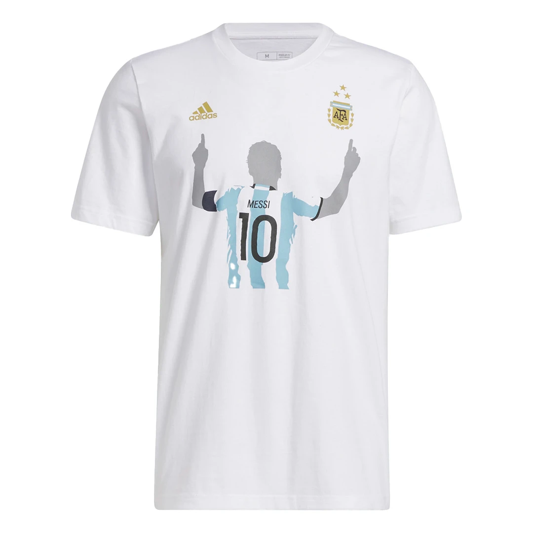 Adidas Messi Argentina 2022 Winners Tee (White) 3 Adidas Messi Argentina 2022 Winners Tee (White)