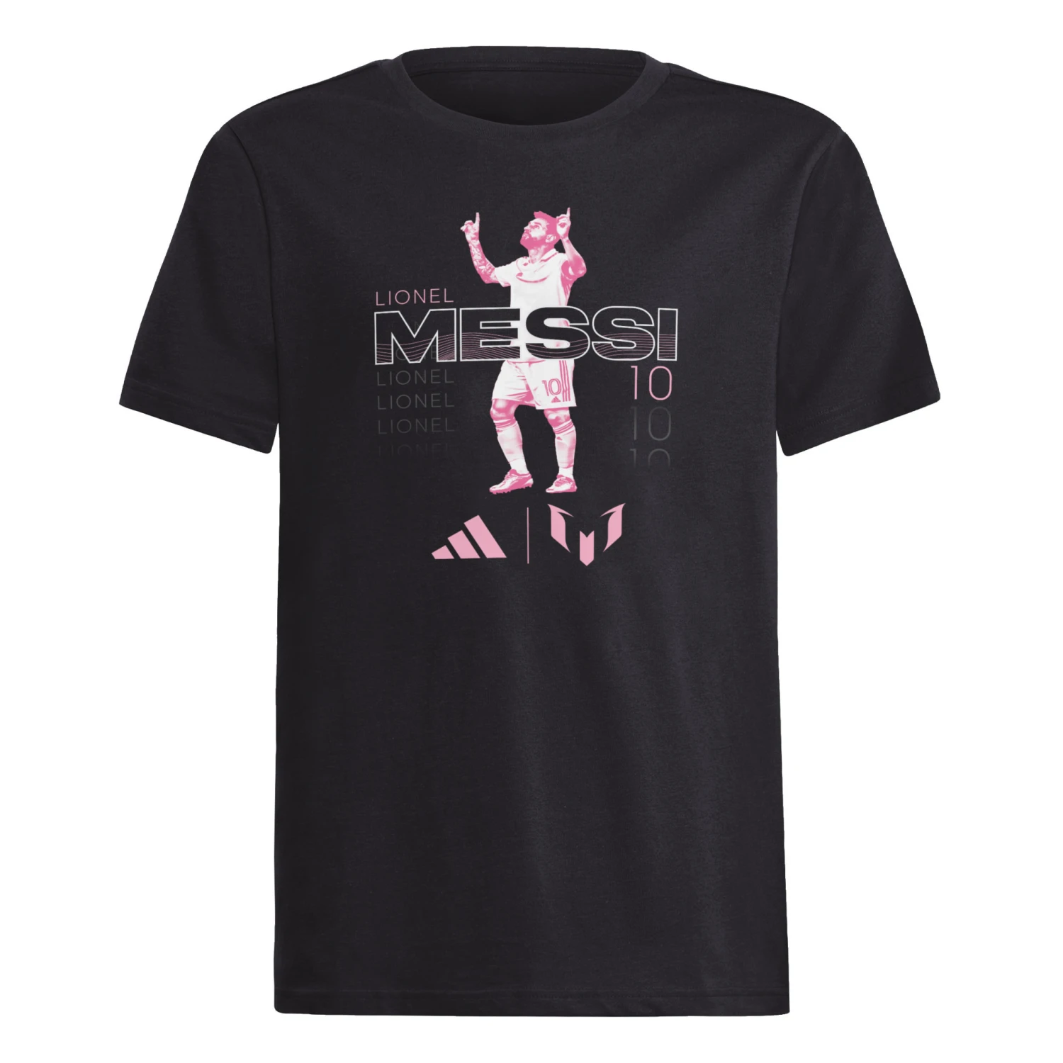 Adidas Messi Celebration Graphic Tee Youth (Black/Pink) 3 Adidas Messi Celebration Graphic Tee Youth (Black/Pink)